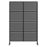 Garvee Clôture de Jardin Métallique Décorative 182,9 cmH, Acier Antirouille, Installation sans outils, Noir, Panneaux Intérieurs/Extérieurs