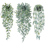 Couronne d'eucalyptus artificiel Garvee 35 cm, feuilles vertes décoratives pour porte, mur, fenêtre, porche