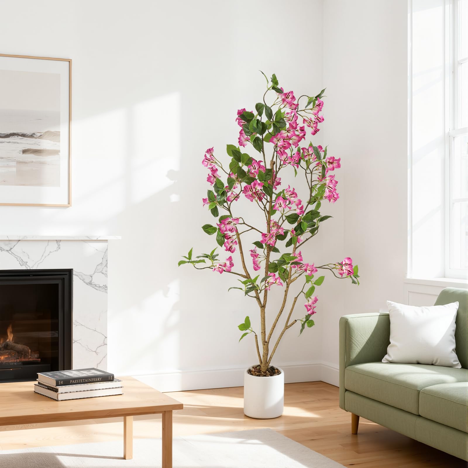 Ensemble de 2 arbres artificiels d'intérieur Garvee, réalistes, sans entretien, en matériau de haute qualité, pour la maison et le bureau, écologiques