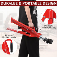 Support de tuyauterie Garvee à tête en V, hauteur réglable de 71 à 132 cm, capacité de charge de 1134 kg, alliage d'aluminium, pliable pour le soudage et le montage de tuyauterie