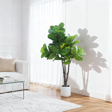 Arbre artificiel d'intérieur Garvee de 1,5 m, réaliste, sans entretien, matériau de haute qualité, polyvalent et durable, idéal pour la décoration de la maison et du bureau, vert.