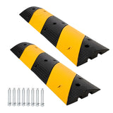 Garvee Rubber Speed Brake 3,3 pi, 2 canaux, amortisseur de chocs, antidérapant, thermoplastique, noir et jaune, pour asphalte et garage - 