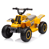 Garvee Quad électrique enfant 6 V avec éclairage LED, musique et klaxon, intérieur et extérieur, dès 3 ans, jaune - Jaune