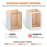 Garvee Panier Coulissant de Cuisine, Tiroir Métallique Double Couches, Rail Coulissant, 50,8 × 53,3 cm, Durable, Glissement Doux, Gain de Place