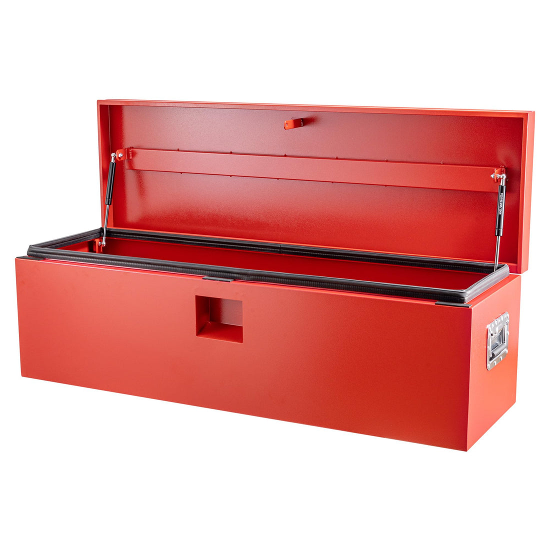 Garvee Coffre à Outils MHL 38 × 38 × 76 cm, Fer Renforcé, Double Couvercle, Serrure Étanche, pour Pick-up, Camping-car et Remorque, Rouge
