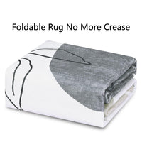 Tapis Garvee en polyester imitation cachemire, lavable, antidérapant, moderne, 120 x 170 cm, gris