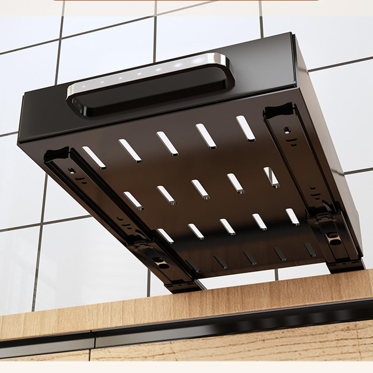 Ensemble de 2 organisateurs de porte coulissante Garvee pour cuisine et salle de bain, plastique robuste, gain de place, noir