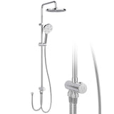 Garvee Colonne de douche Rain Shower sans accessoires chromés – Colonne de douche ronde en acier inoxydable 25 cm - 