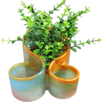 Boîte de rangement pour moules en résine Garvee avec porte-pinceaux à 3 cavités, moule en silicone à motif floral pour les loisirs créatifs et la décoration intérieure.