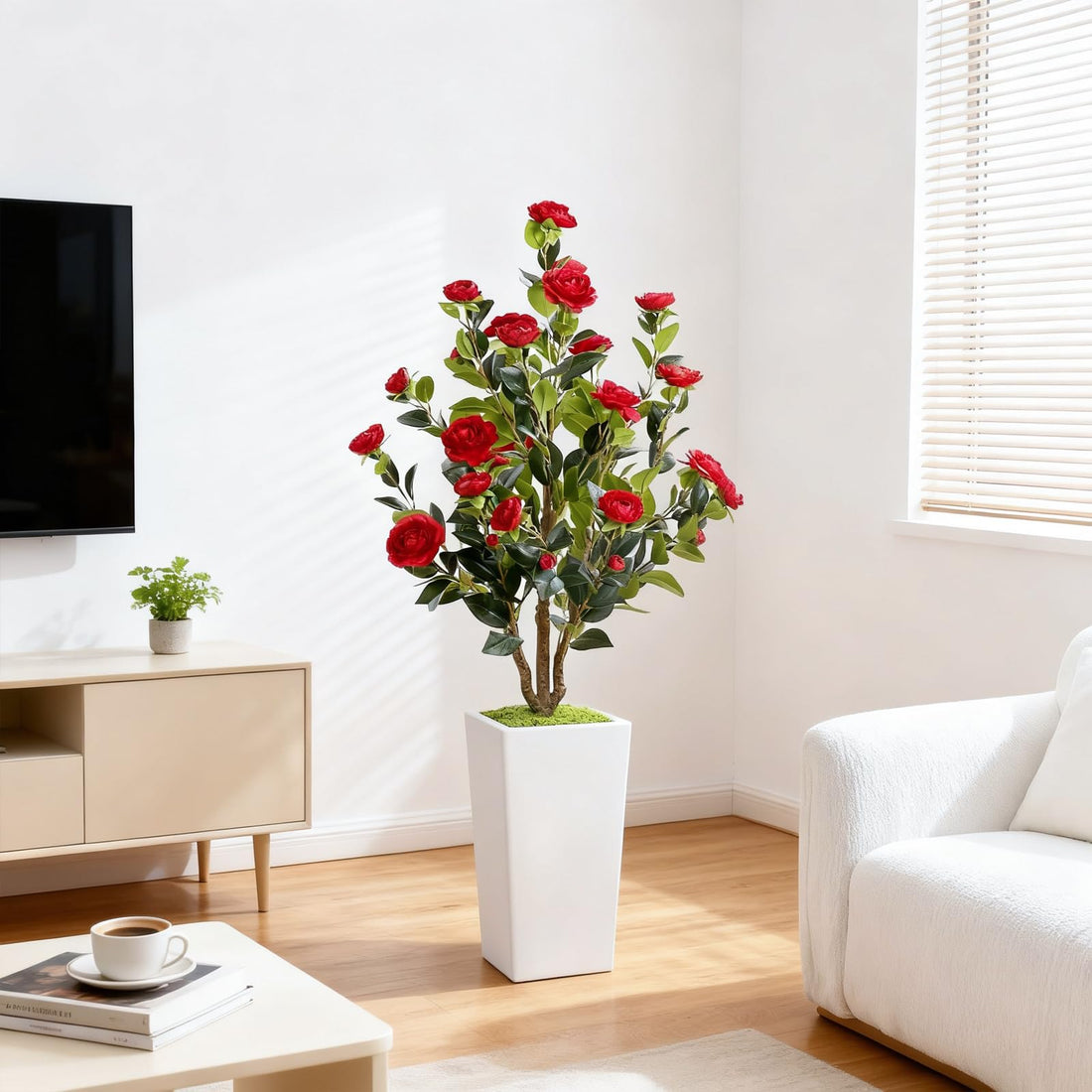 Arbres artificiels d'intérieur Garvee de 1,20 m, design réaliste, sans entretien, polyvalents pour la maison et le bureau, écologiques