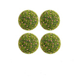 Ensemble de 4 boules de buis artificiel Garvee de 32 cm avec fleurs roses, pour balcon et jardin. Résistantes aux UV, sans entretien, en polyéthylène (PE), vert et rose.