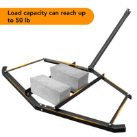 Garvee Herse niveleuse pour allée avec 2 barres réglables, drag harrow pour ATV/UTV, nivellement de terrain, jardin, champ et préparation de gazon