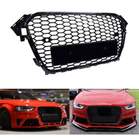 Grille de pare-chocs avant Garvee en nid d'abeille pour Audi A4 B8PA 2013-2016, robuste, ajustement parfait, en plastique, sans logo, modèle européen