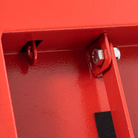 Garvee Coffre à Outils de Chantier 91 × 38 cm, Armoire de Rangement Industrielle en Aluminium, Rouge Bordeaux, pour Outils et Équipement