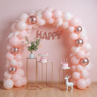 Ensemble de 4 supports à fleurs Garvee pour mariage, en acrylique laminé, design géométrique, stable, pour événements et décoration intérieure, différentes tailles, doré