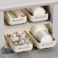 Organiseur de placard extensible Garvee, en acier au carbone, pour la cuisine, la salle de bain, le salon et le bureau ; polyvalent, antirouille et silencieux.