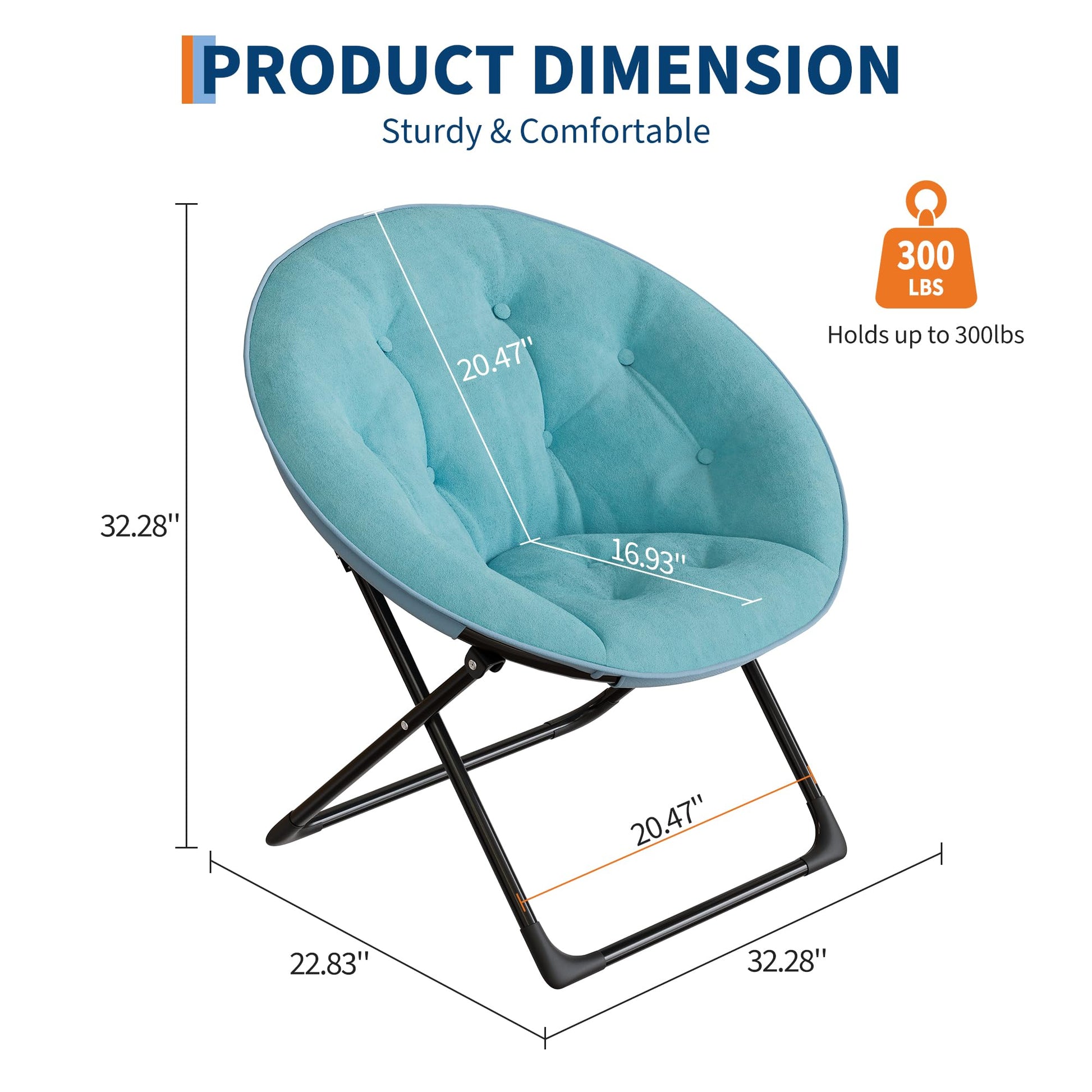 Fauteuil lounge Garvee Saucer avec structure dorée, surdimensionné, pliable, vert, pour chambre et salon, confortable et stable