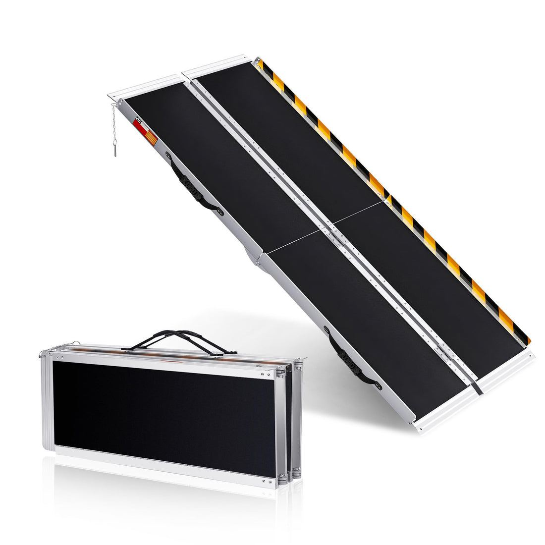 Rampe d'accès pour fauteuil roulant Garvee 180 cm en aluminium – Longue, stable, capacité de 272 kg pour escaliers raides