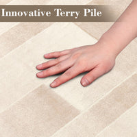 Garvee Waschbarer Teppich mit Niedrigem Flor 80 x 150 cm Beige Rutschfester Moderner Teppich für Wohnzimmer Schlafzimmer Küche