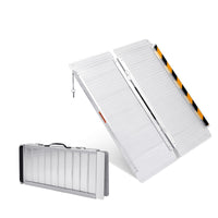 Garvee Rampe d’accès pliable en aluminium 91 cm, verrouillage de sécurité, gants inclus, pour fourgonnette, argenté