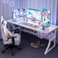 Garvee Bureau d’ordinateur blanc 80x50cm, table d’étude compacte pour chambre et petit espace
