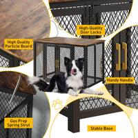 Garvee Cage pour chien 122 cm style meuble avec porte supérieure, structure robuste en bois et métal, design intérieur élégant, indestructible, adaptée aux chiens petits, moyens et grands.