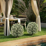 Garvee arbre Artificiel Extérieur Résistant UV Plastique Durable Jardin Terrasse Entrée Couleurs Vives - Blanc cassé