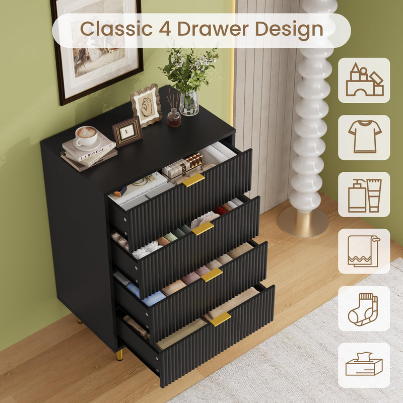 Design moderne avec poignées dorées