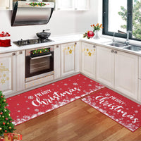 Garvee joyeux noël Keukentapijt Geweven lin antidérapant Wasbar Kerst Sneeuwvlok Design 40x60 40x120 cm décor de cuisine d'hiver