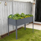 Garvee jardinière surélevée en métal avec couvercle pour légumes et fleurs, bac à fleurs polyvalent pour terrasse et jardin, résistant à la corrosion et aux intempéries