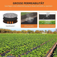 Géotextile de jardin Garvee pour le contrôle des mauvaises herbes, 21 m² (1,4 m x 15 m), en polypropylène (PP), 170 g/m², résistance à la traction de 350 N, drainage, protection contre l'érosion, allées et routes, stabilisation, drains français.