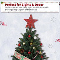 Sapin de Noël artificiel Garvee 180 cm en PE/PVC, illuminé pour créer une ambiance de Noël festive et idéale pour les fêtes de famille.