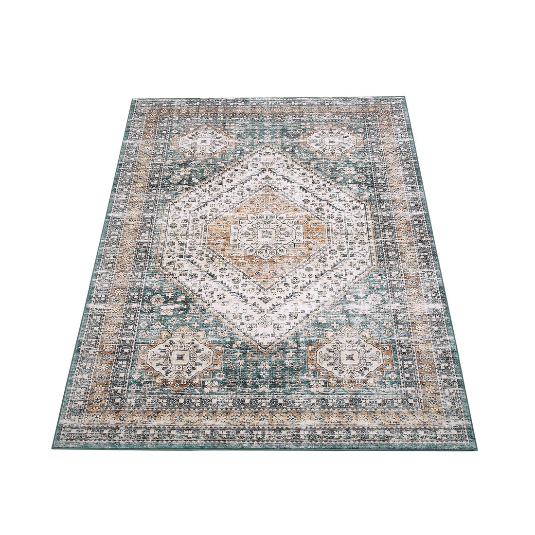 Tapis de couloir vintage Garvee, lavable et antidérapant, idéal pour l'entrée, la cuisine, le salon et la chambre, 60 x 230 cm, multicolore.