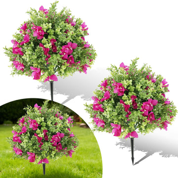 Garvee Lot de 2 arbres artificiels de 61 cm, plantes réalistes et durables pour décoration intérieure et extérieure, vert