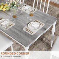 Table de salle à manger Garvee de style campagnard de 180 cm (71 pouces) pour 6 à 8 personnes, avec plateau en bois robuste et pieds en métal stables, idéale pour la cuisine et la salle à manger. Forme rectangulaire, résistante aux rayures.