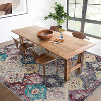 Tapis vintage Garvee grand format 120x170cm, lavable, antidérapant, en polyester doux pour salon et chambre