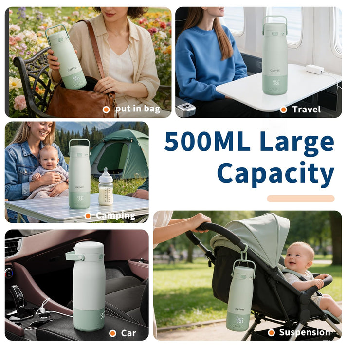 Chauffe-biberon rechargeable avec modes de température, verrouillage enfant et arrêt automatique