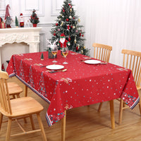 Garvee Nappe et rectangulaire, imperméable et antitache, en polyester, idéale pour la cuisine, les fêtes et le camping, rouge, 137 × 177 cm