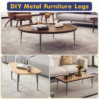 Pieds de table en métal Garvee 71 cm (28 pouces) – Hauteur réglable, robustes et polyvalents pour le bureau, la salle à manger et la conception de tables à faire soi-même
