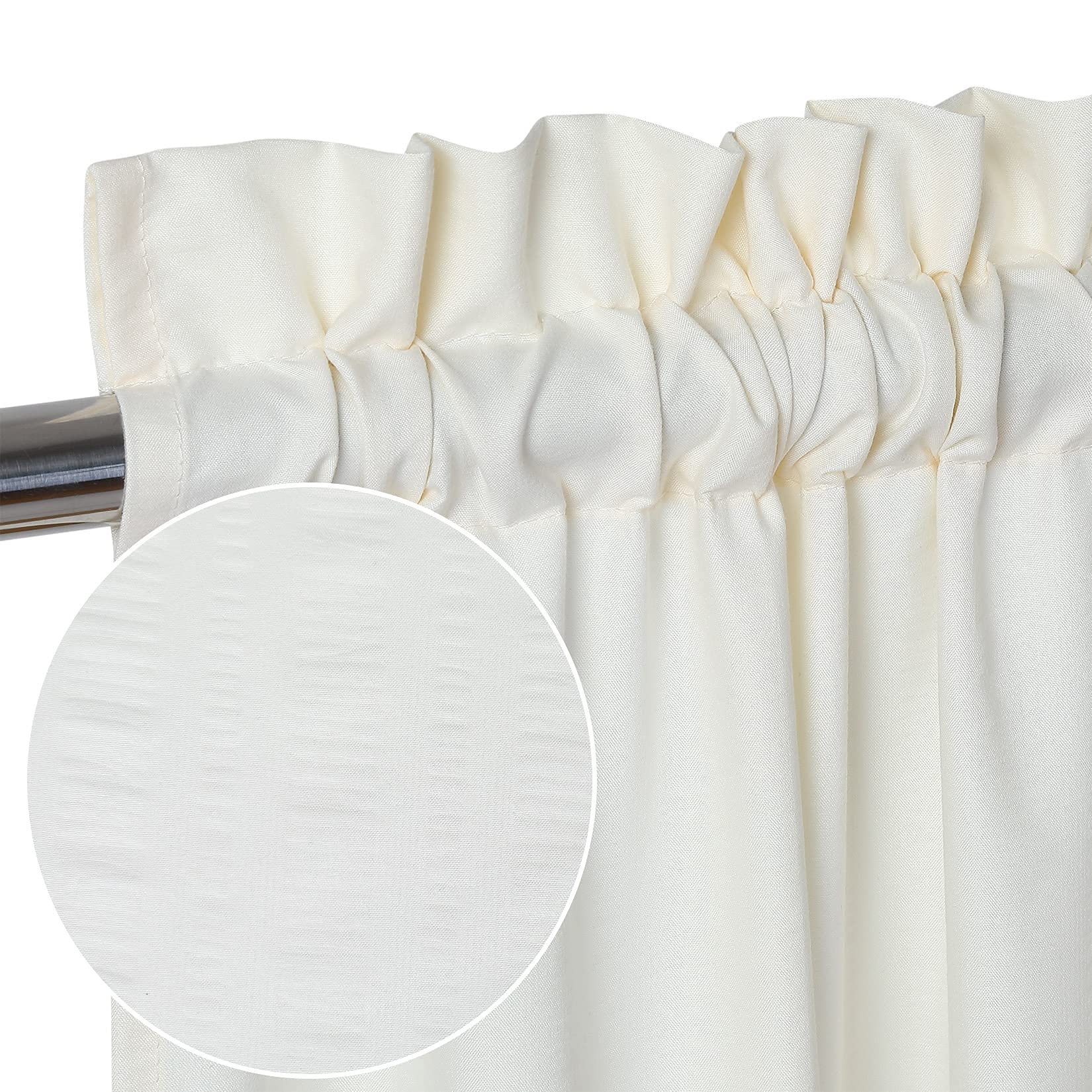 Rideaux de cuisine imperméables Garvee avec texture en relief beige 2x30x61 cm pour salle de bain et chambre