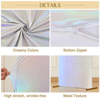 Arche de mariage Garvee 1,8 m en spandex - Élastique, pailletée - Polyester/Spandex - Fête, Baby Shower, Photographie - Or, Argent, Couleurs fantaisie