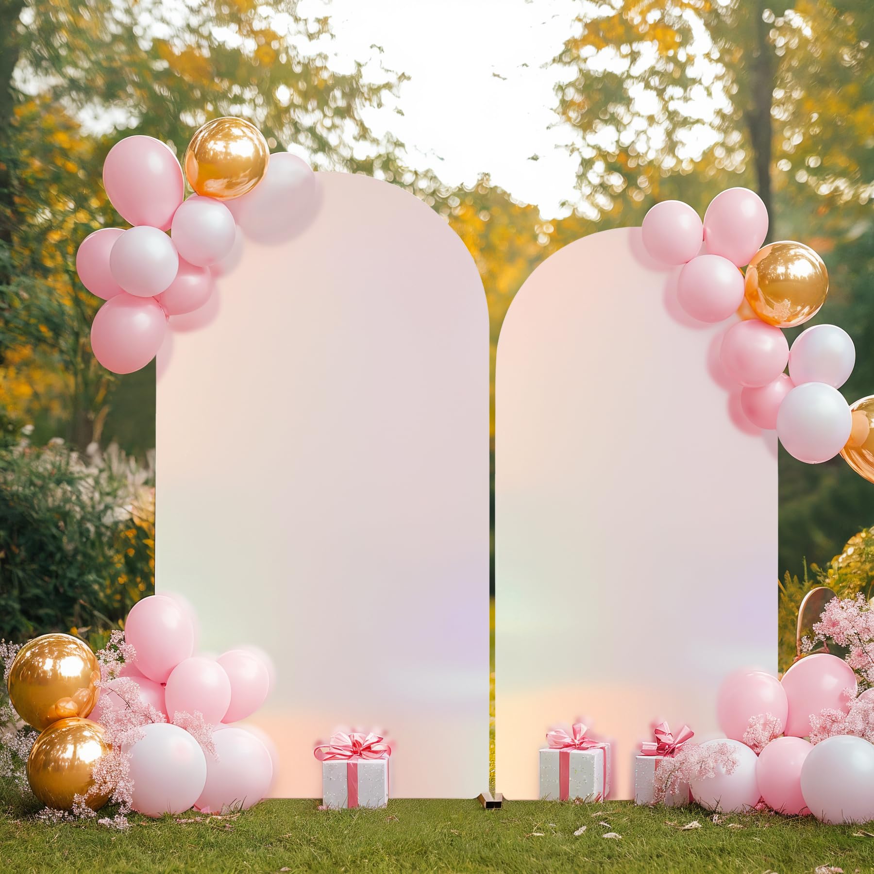 Garvee Panneau de fond d'arche de mariage de 1,8 m (6 pi) en spandex extensible à paillettes élastiques pour mariage, fête et baby shower