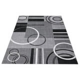 Garvee Tapis Moderne Salon 200 × 290 cm Gris - Lavable & Antidérapant - Design Géométrique Doux - Polyester résistant - Idéal Chambre & Salle à Manger