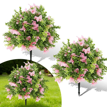 Garvee Lot de 2 arbres artificiels de 61 cm, plantes réalistes et durables pour maison, bureau, mariage et fête, vert