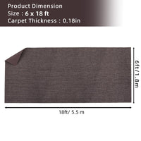 Tapis de sol antidérapant Garvee pour bateaux, yachts, SUP, kayaks et camping-cars, 1,8 x 5,5 m, gris, pour extérieur.