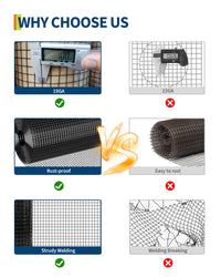 GARVEE Grillage hexagonal 0,91 × 30,48 m en acier galvanisé antirouille, bords lisses, pour jardin, poulailler et protection petits animaux