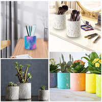 Moule à bougie cylindrique 3D en silicone Garvee avec couvercle pour la fabrication de bougies, pots de fleurs, porte-stylos et autres objets de décoration. Polyvalent, durable et résistant à la chaleur.