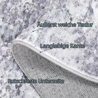 Tapis abstrait moderne Garvee, lavable, antidérapant, pour salon ou chambre, 120 x 170 cm, bleu