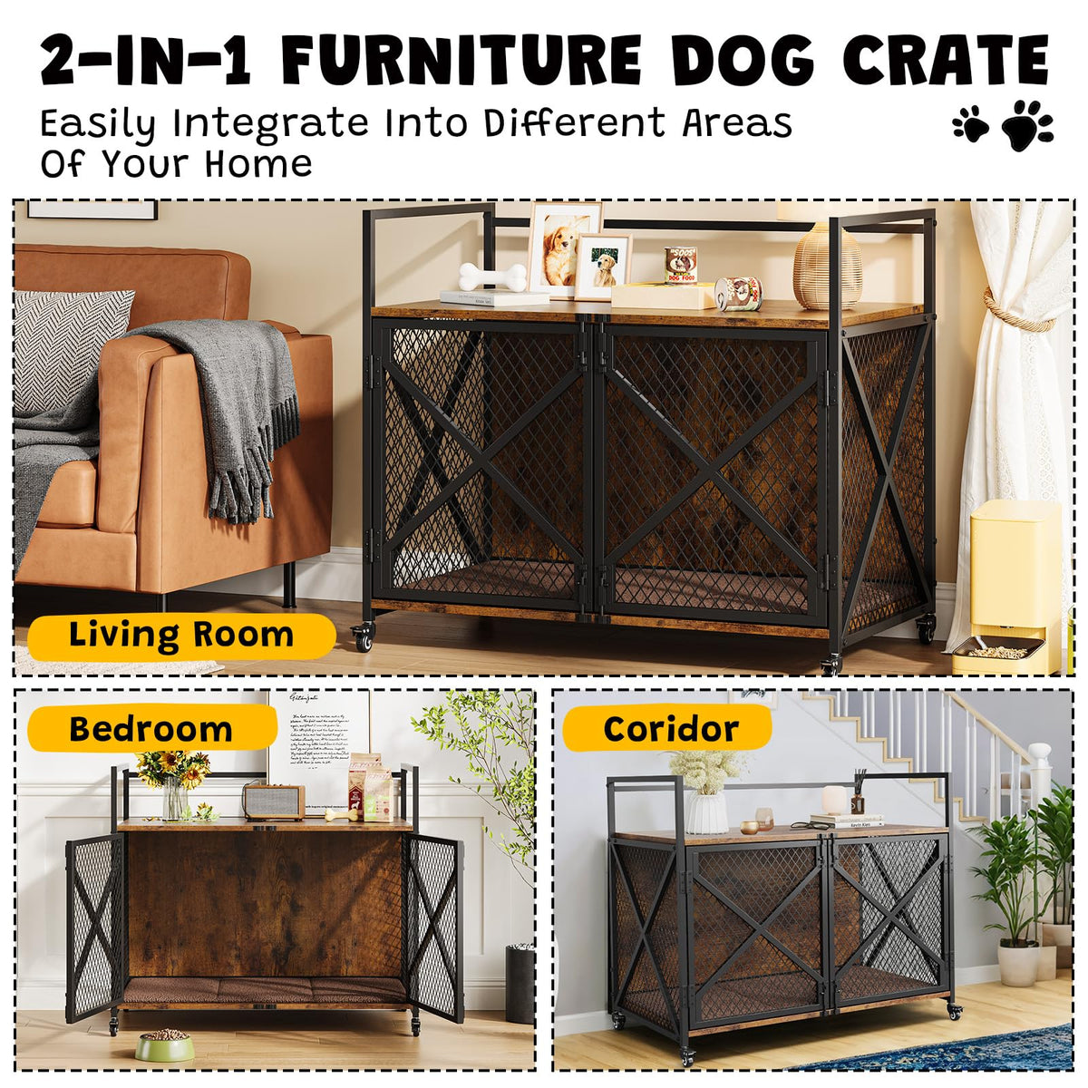 Bibliothèque Garvee Boho avec portes en rotin, 5 niveaux, MDF robuste, salon/bureau, 80 cm L x 160 cm H, couleur naturelle