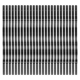 Balustres de terrasse GARVEE, lot de 50 barreaux en aluminium, forme ondulée, 82 cm x 2,5 cm, avec vis, pour escaliers et rampes de terrasse, noir mat